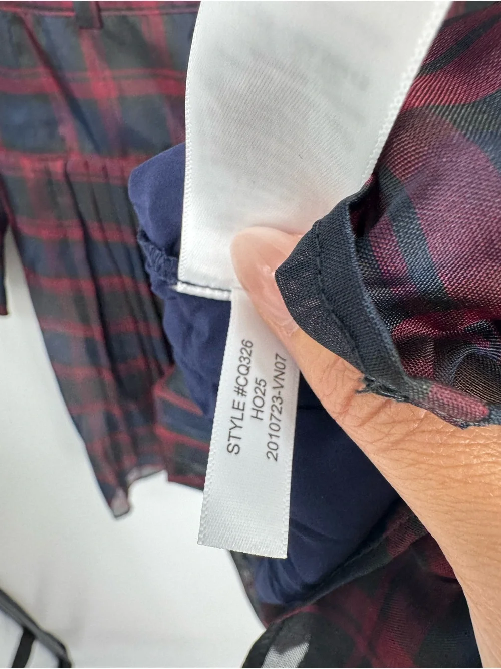 NWT J. Crew Pleated Shirt Dress Navy Red Multi Stewart Tartan Print Pleated Sz 4